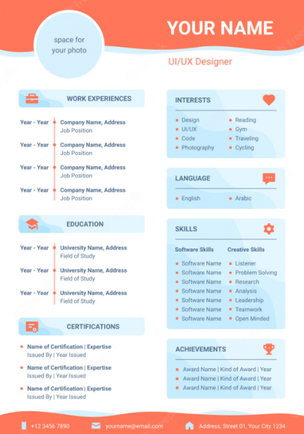 Desain CV dengan Ikon Kreatif
